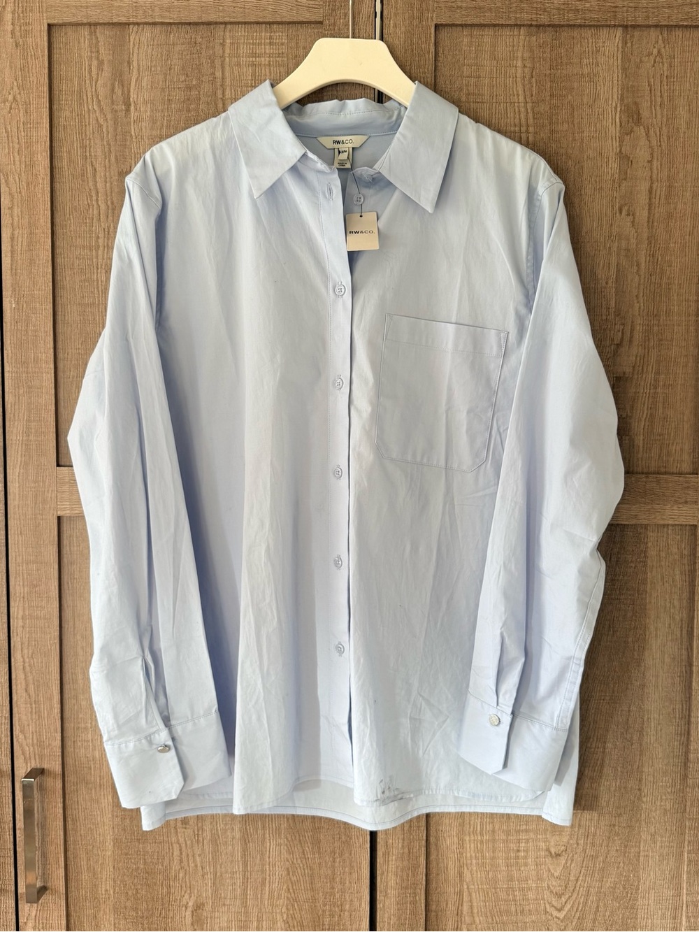 RW&CO. Cotton Light Blue Dress Shirt SZ.M